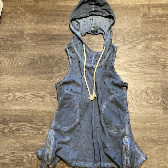 POL Tops - Pol Tank top  With hood And Open Back
